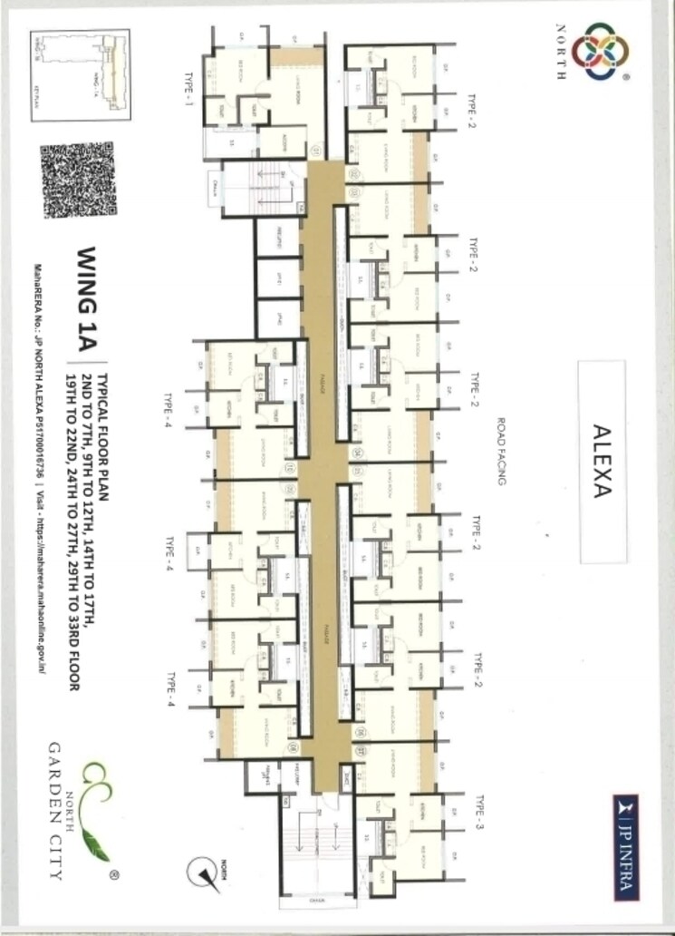 Floor Plan, jp-north-alexa 3 Bedroom 900 Sq.Ft. Apartment In Mira Road Thane 7015096