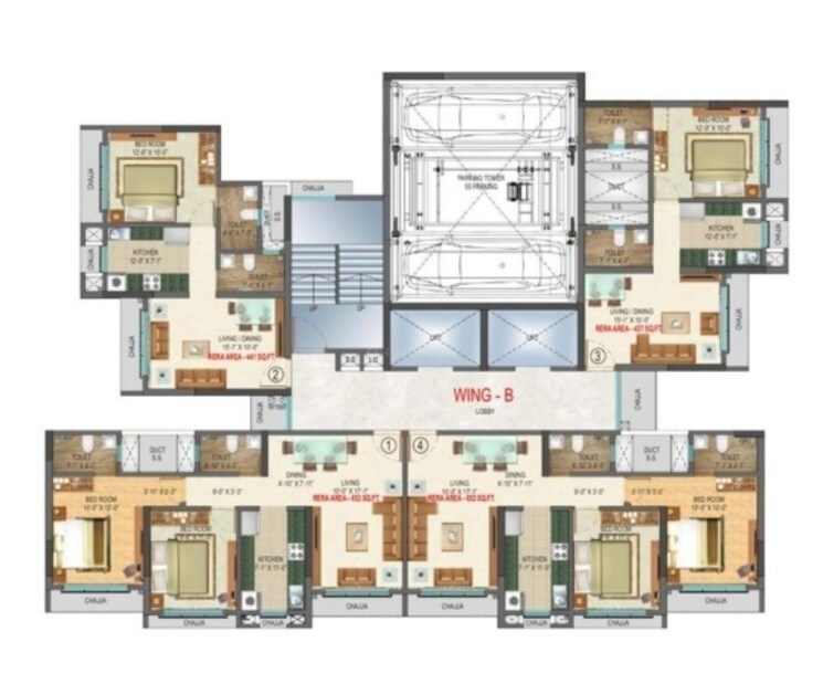 Floor Plan, hariko-arihant-enclave 2 Bedroom 680 Sq.Ft. Apartment In Andheri East Mumbai 7017110