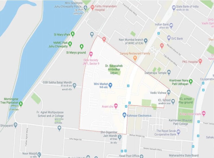 Map Location, arihant-advika 2 Bedroom 1275 Sq.Ft. Apartment In Vashi Sector 9 Navi Mumbai 7028622