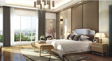 Master Bedroom in 4 BHK Apartment at Silverglades Hightown, Sushant Lok I – for Sale
