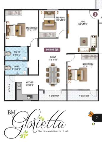 3 BHK Apartment For Resale in BM Glorieta Whitefield Bangalore  7031653
