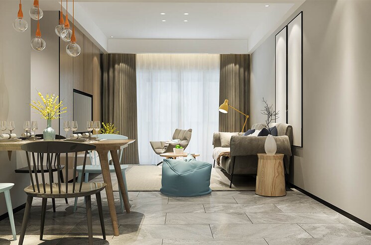 Living Room, mahindra-citadel 3 Bedroom 1150 Sq.Ft. Apartment In Pimpri Pune 7040146