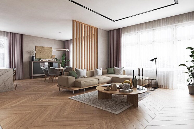 Living Room, mahindra-citadel 4 Bedroom 1670 Sq.Ft. Apartment In Pimpri Pune 7040215