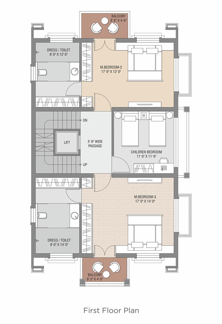 Floor Plan, kasindra 2 Bedroom 2799 Sq.Ft. Villa In Kasindra Ahmedabad 7044792