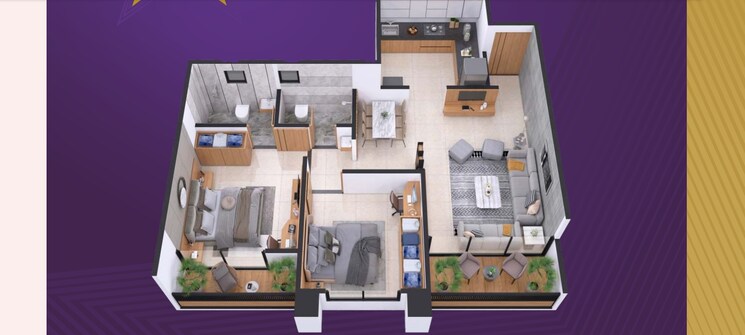 Floor Plan, giritirtha-solasta 3 Bedroom 1059 Sq.Ft. Apartment In Ravet Pune 7045137
