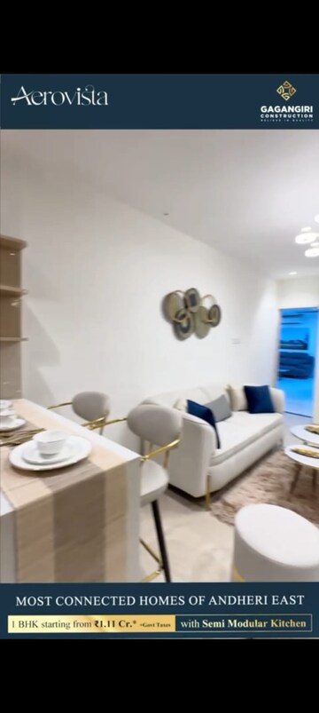 Living Room in 1 BHK Apartment at Andheri East – for Sale