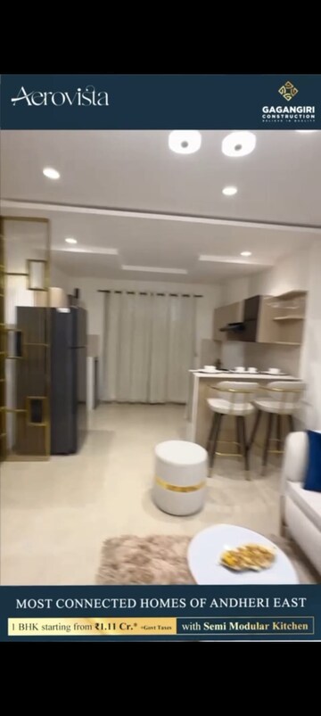 Living Room in 1 BHK Apartment at Andheri East – for Sale