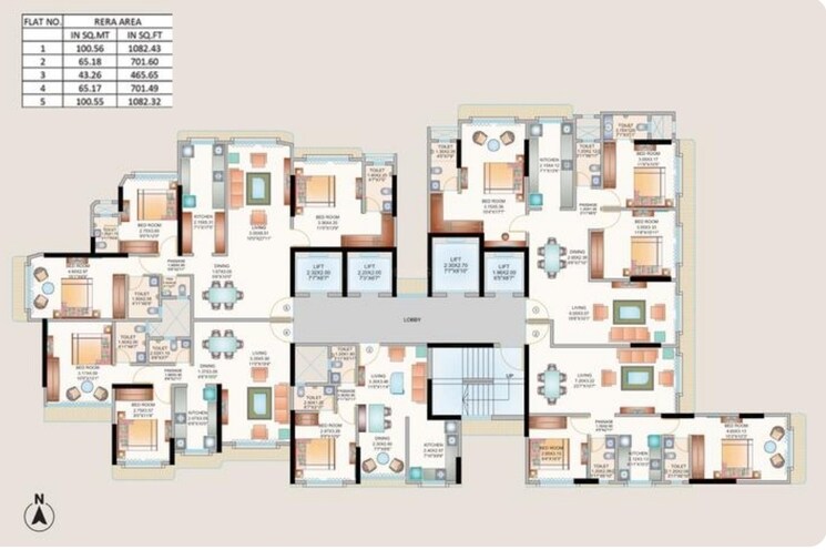 Floor Plan, karmvir-saraswati-apartment 2 Bedroom 596 Sq.Ft. Apartment In Borivali West Mumbai 7046184