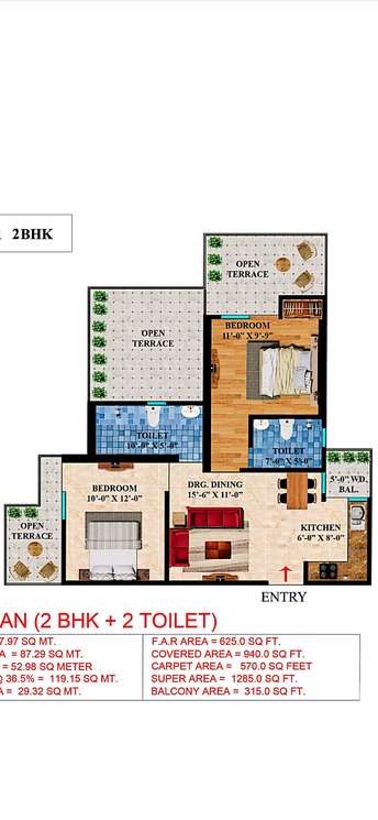 2 BHK Apartment For Resale in Rockfort Shriram North View Apartments Raj Nagar Extension Ghaziabad  7048981