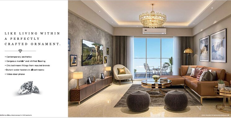Living Room, l-t-seawoods-residences-phase-2 2 Bedroom 700 Sq.Ft. Apartment In Seawoods Navi Mumbai 7052520