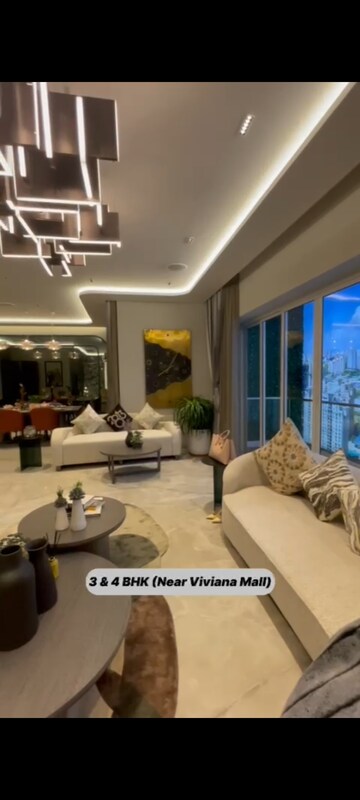Living Room in 3 BHK Apartment at Sheth Zuri, Laxmi Nagar – for Sale