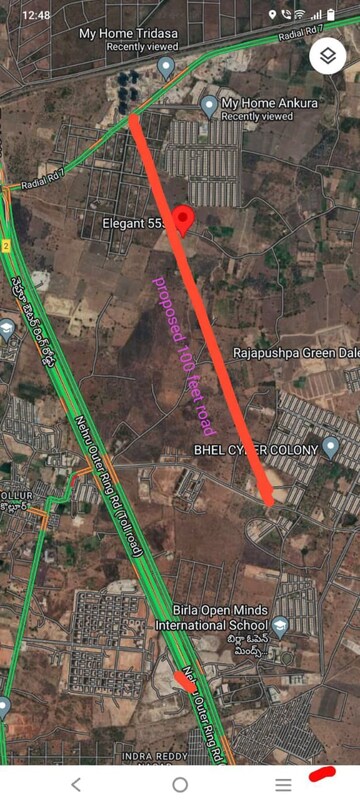 3 BHK Apartment – Map Location View at Elegant Nivasa, Kollur - for Sale