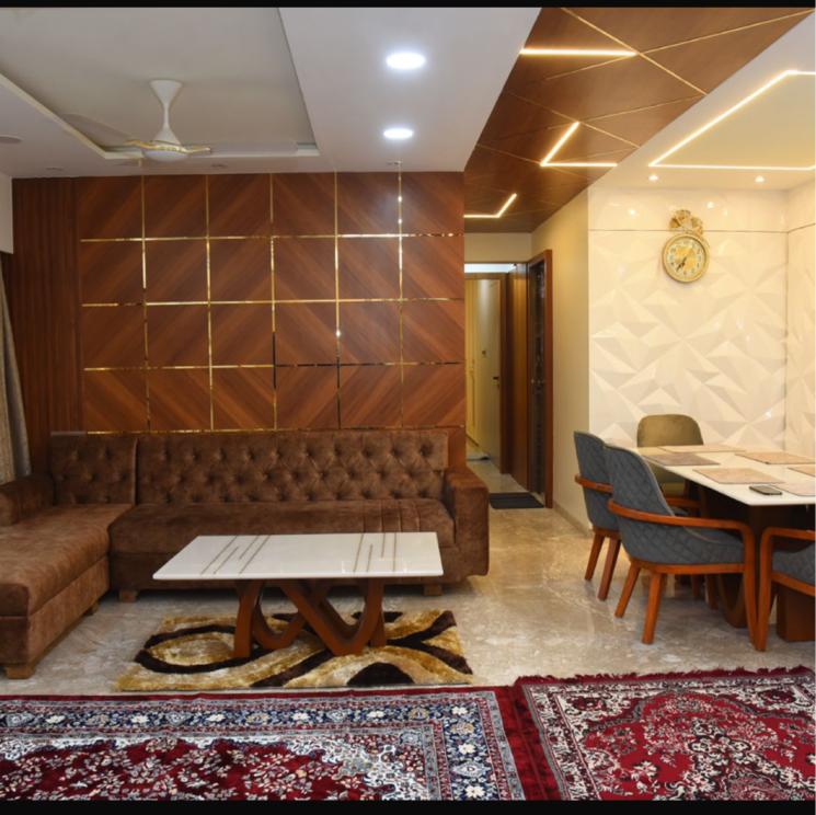 Living Room, courtyard-by-narang-realty-and-the-wadhwa-group 4 Bedroom 1600 Sq.Ft. Apartment In Unnathi Gardens Thane 7056517