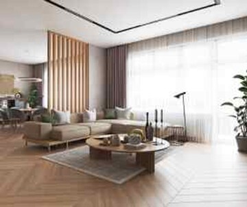 Living Room in 3 BHK Apartment at Golden Sand Apartments, Ghazipur – for Sale