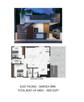 Floor Plan in 3 BHK Villa at Bannerghatta Jigani Road – for Sale