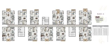 Floor Plan in 3 BHK Apartment at Bahadurpally – for Sale