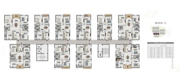 Floor Plan in 3 BHK Apartment at Bahadurpally – for Sale