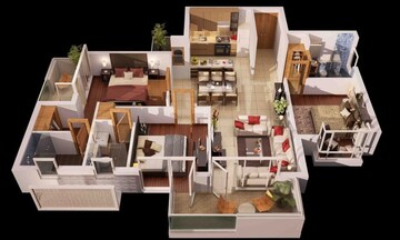 Floor Plan in 3 BHK Apartment at ILD Grand, Sector 37c – for Sale