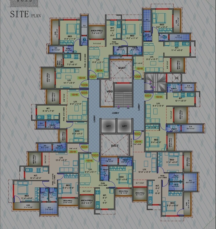 Master Plan, shree-sai-kailash-parvat-chsl 1 Bedroom 582 Sq.Ft. Apartment In Ambernath Thane 7068686