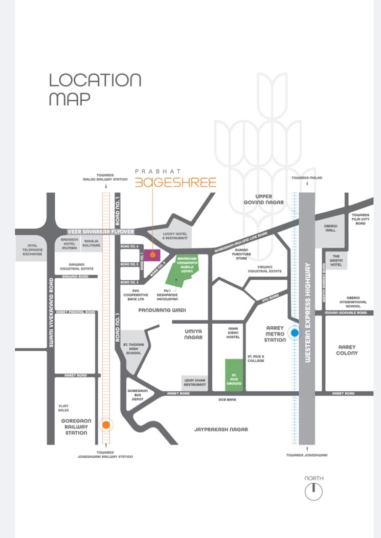 Map Location, prabhat-bageshree 2 Bedroom 719 Sq.Ft. Apartment In Goregaon East Mumbai 7069447