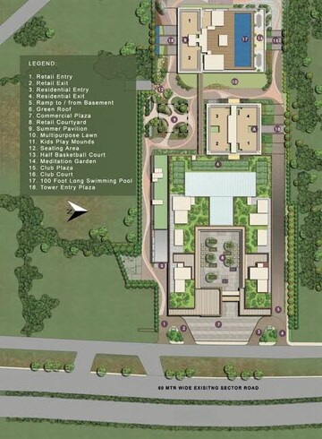 Master Plan in 3 BHK Apartment at Conscient Hines Elevate Reserve, Sector 62 – for Sale
