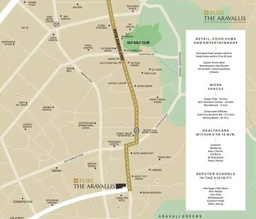 4 BHK Apartment – Map Location View at Puri The Aravallis, Sector 61 - for Sale