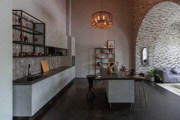Kitchen in 4 BHK Builder Floor at Ansals Sushant City – for Sale