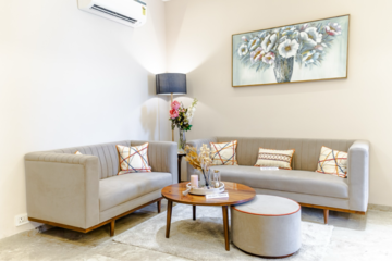 Living Room in 3 BHK Apartment at International Airport Road – for Sale