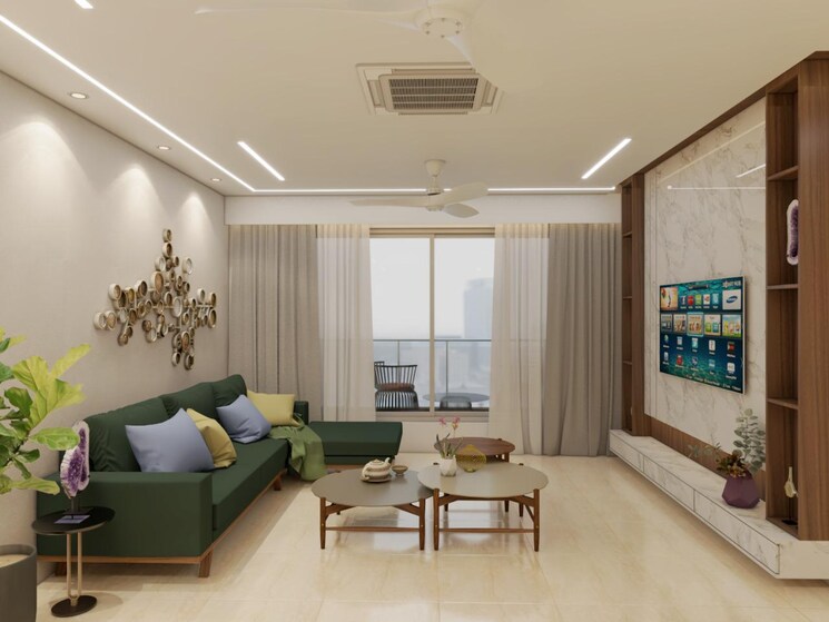 Living Room, rutu-city 2 Bedroom 623 Sq.Ft. Apartment In Kasarvadavali Thane 7098064