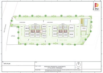 Floor Plan in 2 BHK Apartment at Bricks Marvella, Tellapur – for Sale