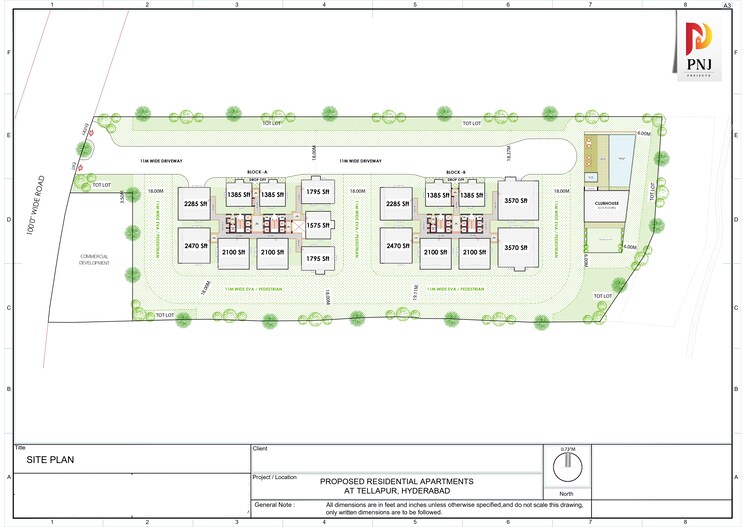 Floor Plan, bricks-marvella 2 Bedroom 1385 Sq.Ft. Apartment In Tellapur Hyderabad 7099482