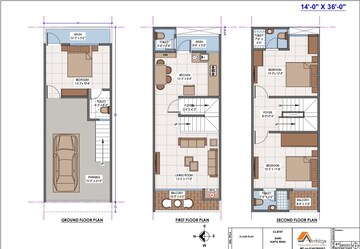 Floor Plan in 3 BHK Villa at Dindoli – for Sale