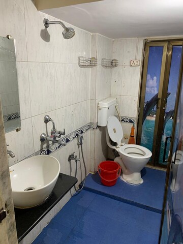 Bathroom in 1 BHK Apartment at Raunak Heights, Ghodbunder Road – for Sale