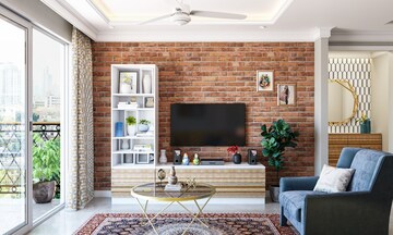 Living Room in 3.5 BHK Builder Floor at Ambience Island Lagoon, Sector 24 – for Sale