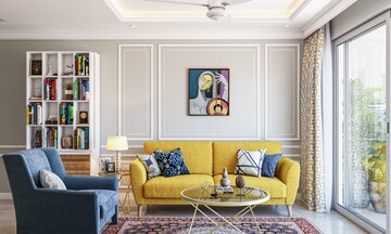 Living Room in 3 BHK Builder Floor at Godrej Meridien, Sector 106 – for Sale