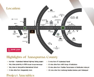  Plot – Map Location View at Sai Annapurna County, Peddapur - for Sale