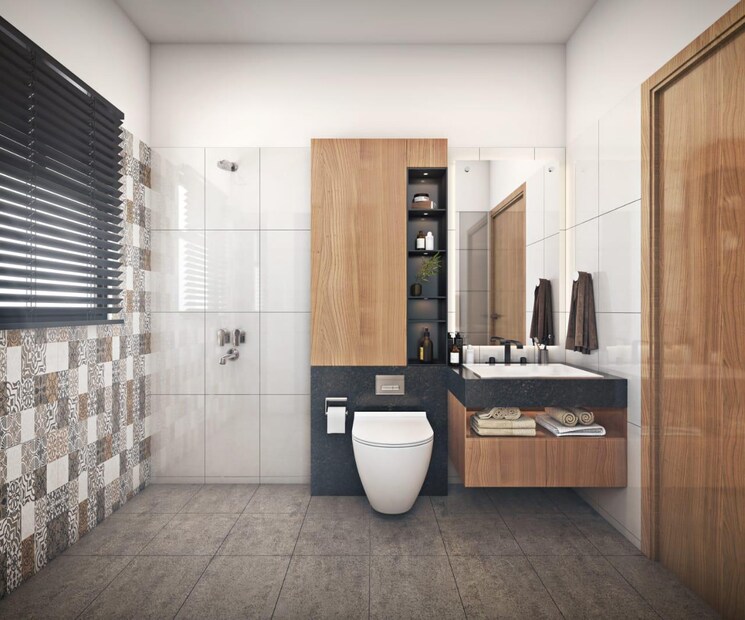 Attached Bathroom, shapoorji-pallonji-vanaha-springs 3 Bedroom 891 Sq.Ft. Apartment In Bavdhan Pune 7131263