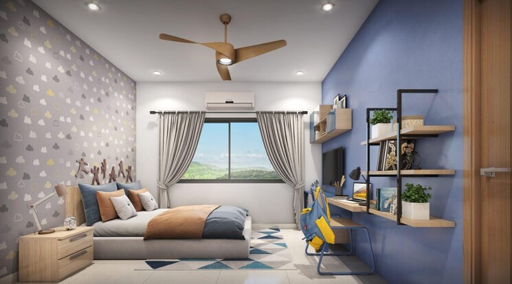Bedroom, shapoorji-pallonji-vanaha-springs 3 Bedroom 891 Sq.Ft. Apartment In Bavdhan Pune 7131263