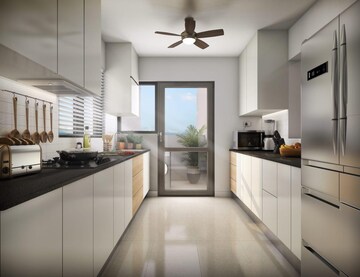 Kitchen in 3 BHK Apartment at Shapoorji Pallonji Vanaha Springs, Bavdhan – for Sale