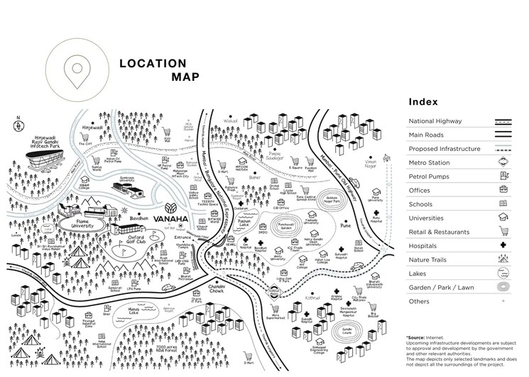 Map Location, shapoorji-pallonji-vanaha-springs 3 Bedroom 891 Sq.Ft. Apartment In Bavdhan Pune 7131263