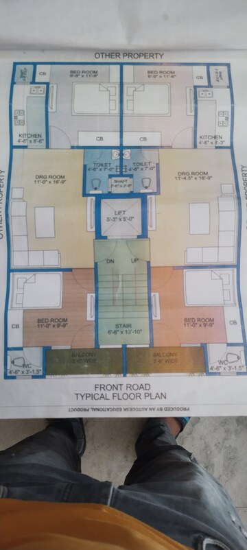 Floor Plan in 2 BHK Builder Floor at Mayur Vihar Phase 1 – for Sale