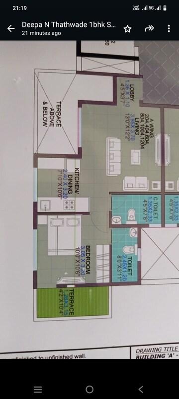 Floor Plan in 1 BHK Apartment at Avalon Avenue, Talwade – for Sale