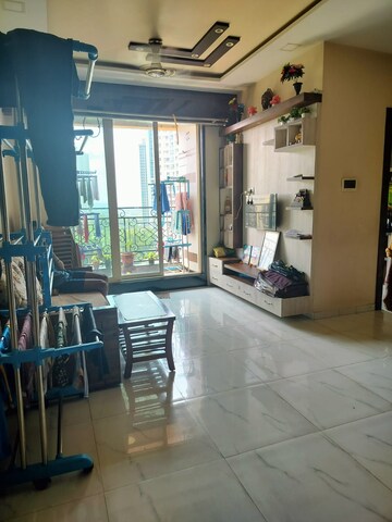 Living Room in 2 BHK Apartment at Gala Pride Palms, Kolshet Road – for Sale