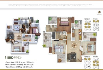 Floor Plan in 3 BHK Apartment at Civitech Strings, Sector 12 Greater Noida – for Sale