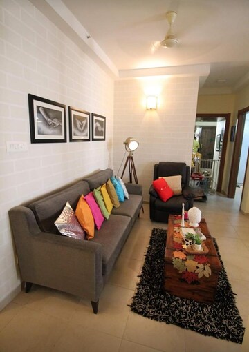 Living Room in 2.5 BHK Apartment at Bhartiya Nikoo Homes Phase 2, Thanisandra Main Road – for Sale