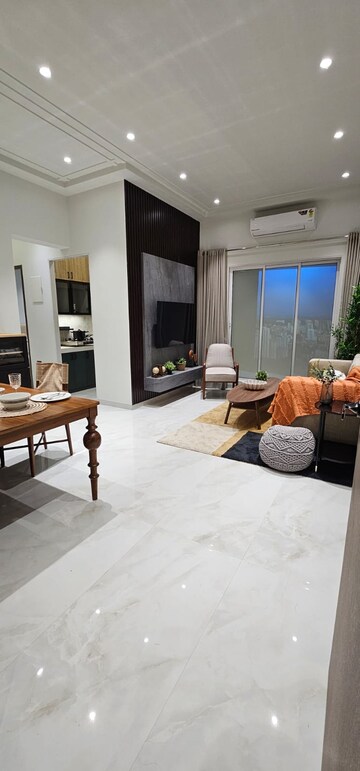 Living Room in 1 BHK Apartment at Vihang Marina, Ghodbunder Road – for Sale