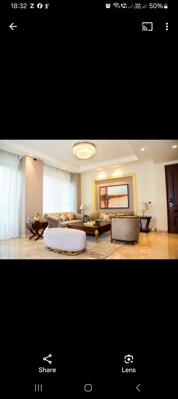 Living Room in 3 BHK Apartment at Risland Sky Mansion, Chattarpur – for Sale