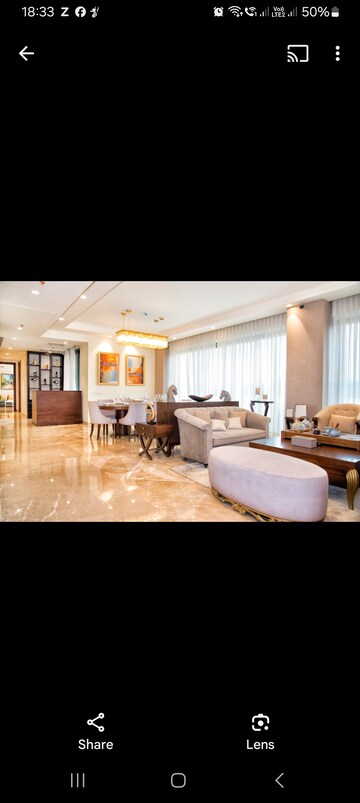 Living Room in 3 BHK Apartment at Risland Sky Mansion, Chattarpur – for Sale