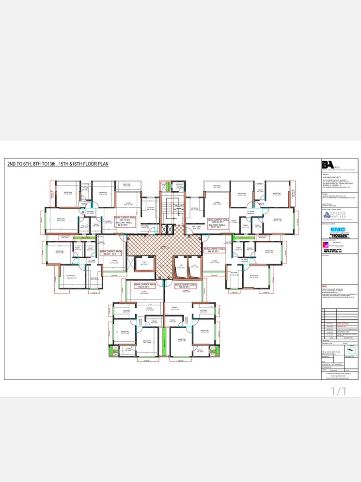 Floor Plan, sangam-nero 3 Bedroom 1163 Sq.Ft. Apartment In Bandra East Mumbai 7149605