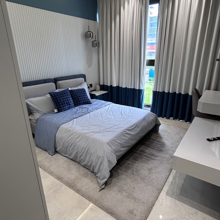 Bedroom, merlin-ventana 3 Bedroom 1300 Sq.Ft. Apartment In Veerabhadra Nagar Pune 7158244